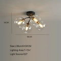 2026 Modern Led Ceiling Lights Transparent Smoke Grey Glass Lampshade Design Black Gold Nordic Ceiling Lamp Bedroom Decoration L