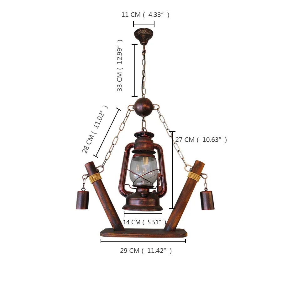 Industrial Glass Pendant Light for Kitchen Island, Dining Room, Bar & Restaurant, Vintage Rustic Hanging Ceiling Light Fixture with Glass Shade