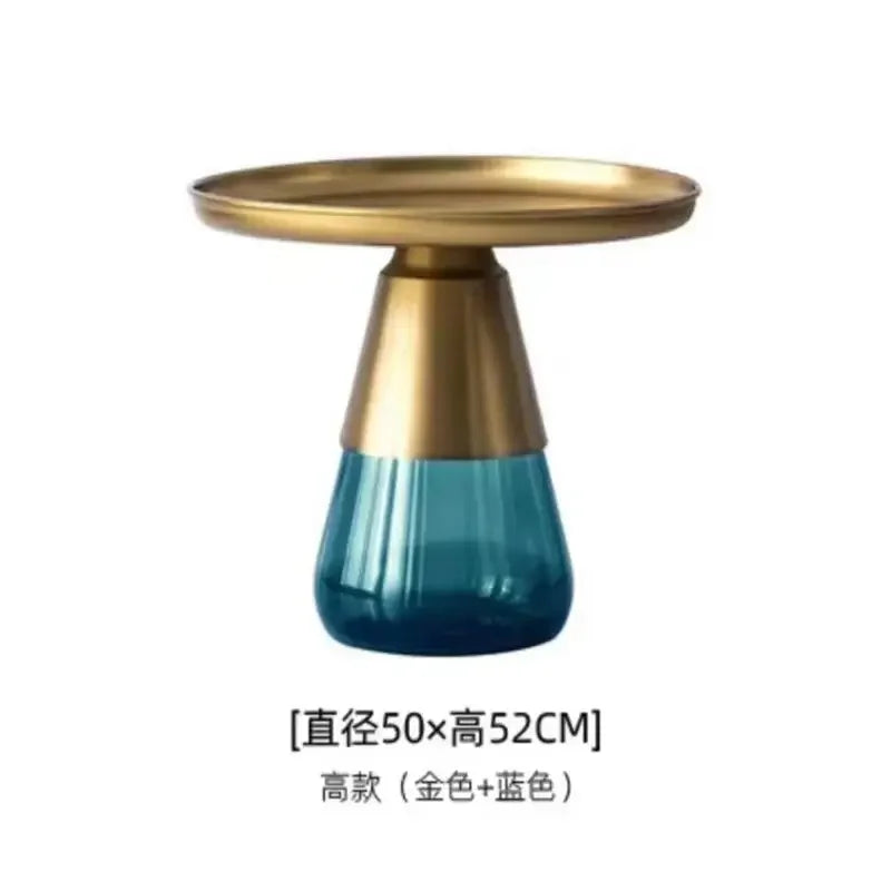 Light Luxury Living Room round Metal Side Table Bedroom Creative round Table Nordic Coffee Table Combination Sofa Side Tables
