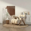 Wabi Sabi Wind Living Room Single Sofa Chair Cat Scratch Designer Bedroom Sofa Chair Small Apartment Household Wind Balcony