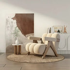 Wabi Sabi Wind Living Room Single Sofa Chair Cat Scratch Designer Bedroom Sofa Chair Small Apartment Household Wind Balcony