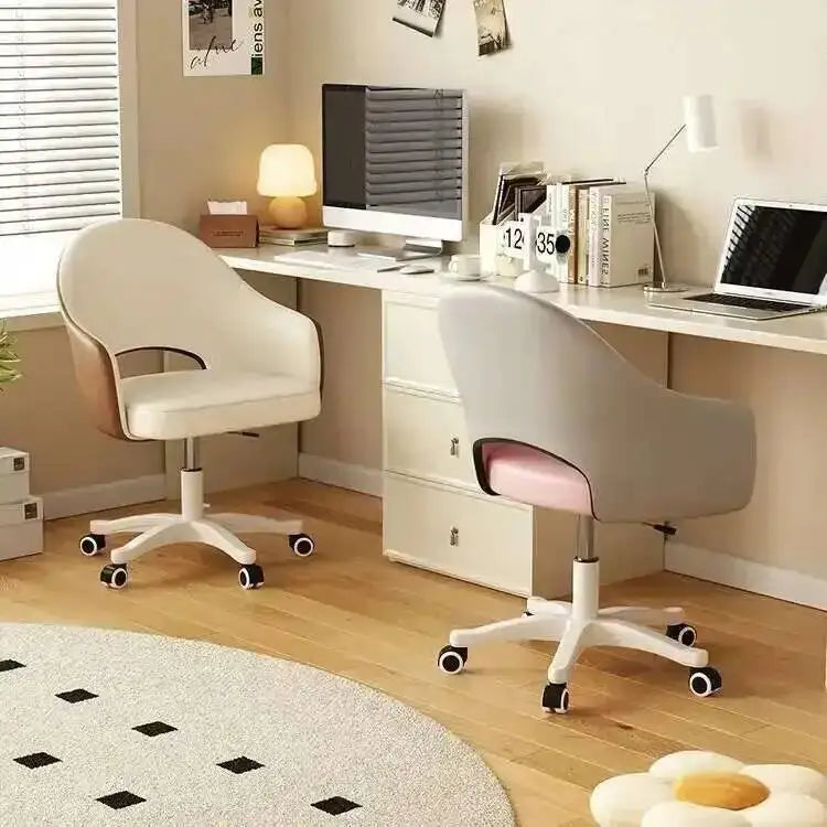 Swivel Computer Chair Chair Home Sedentary Comfortable Girls Bedroom Makeup Chair Dormitory Student Study Desk Back Stool