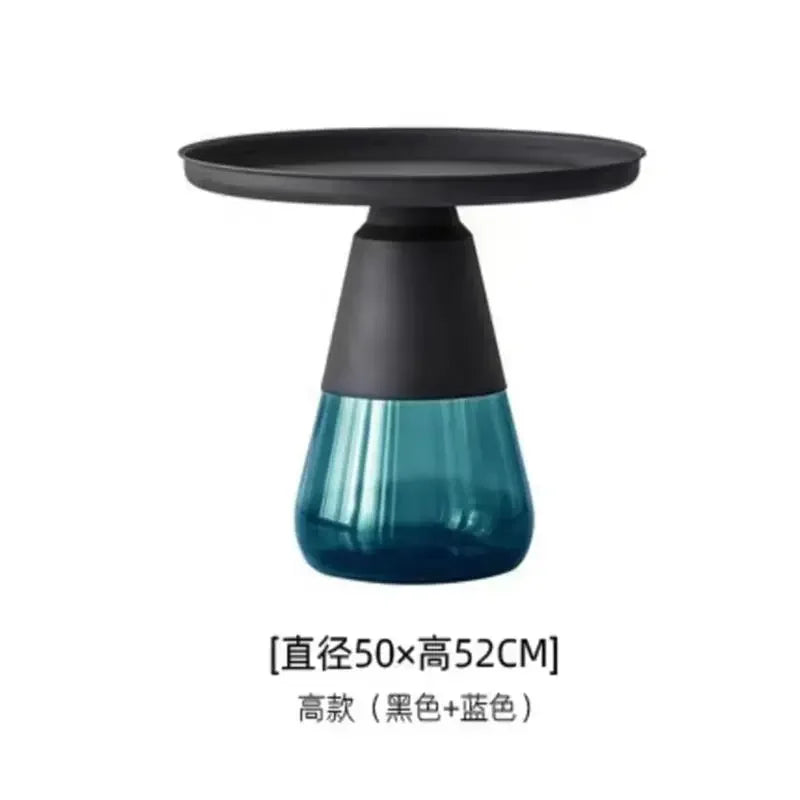 Light Luxury Living Room round Metal Side Table Bedroom Creative round Table Nordic Coffee Table Combination Sofa Side Tables