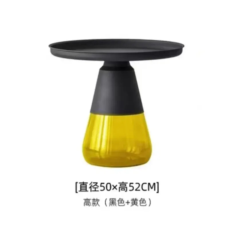Light Luxury Living Room round Metal Side Table Bedroom Creative round Table Nordic Coffee Table Combination Sofa Side Tables