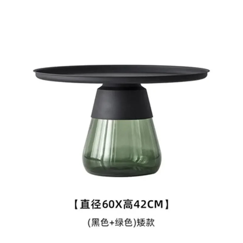 Light Luxury Living Room round Metal Side Table Bedroom Creative round Table Nordic Coffee Table Combination Sofa Side Tables