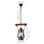 Industrial Glass Pendant Light for Kitchen Island, Dining Room, Bar & Restaurant, Vintage Rustic Hanging Ceiling Light Fixture with Glass Shade