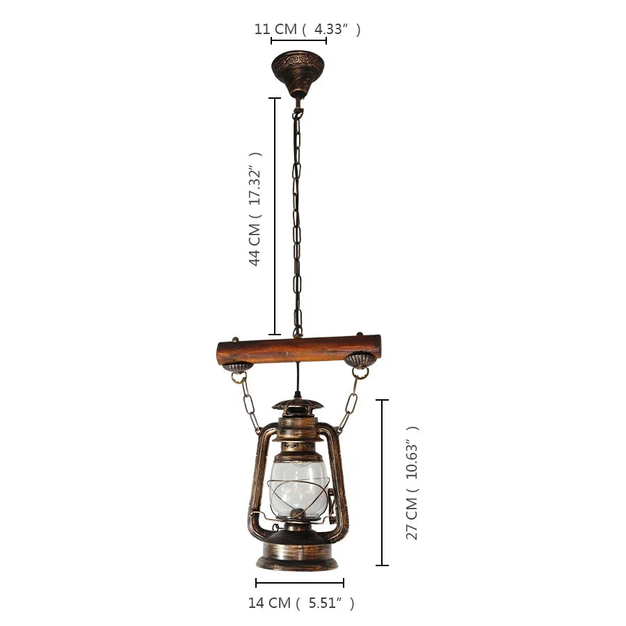 Industrial Glass Pendant Light for Kitchen Island, Dining Room, Bar & Restaurant, Vintage Rustic Hanging Ceiling Light Fixture with Glass Shade