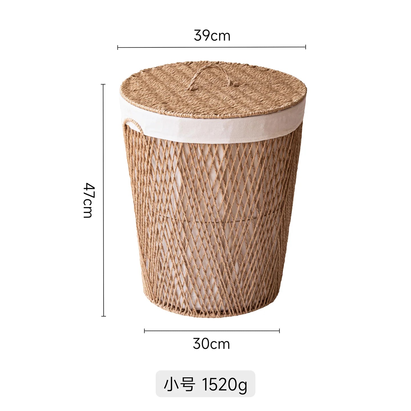 Japanese Style Rattan Laundry Hamper with Lid - Breathable Dustproof Dirty Clothes Basket for Bathroom,Laundry Room Storage