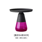 Light Luxury Living Room round Metal Side Table Bedroom Creative round Table Nordic Coffee Table Combination Sofa Side Tables