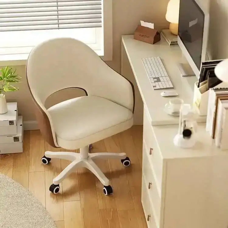 Swivel Computer Chair Chair Home Sedentary Comfortable Girls Bedroom Makeup Chair Dormitory Student Study Desk Back Stool