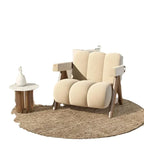 Wabi Sabi Wind Living Room Single Sofa Chair Cat Scratch Designer Bedroom Sofa Chair Small Apartment Household Wind Balcony