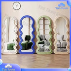 Full-Length Mirror for Home Clothing Store Fitting Room Instagram Floor-To-Ceiling Mirror Cream Standing Mirror Modern