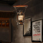 Industrial Glass Pendant Light for Kitchen Island, Dining Room, Bar & Restaurant, Vintage Rustic Hanging Ceiling Light Fixture with Glass Shade