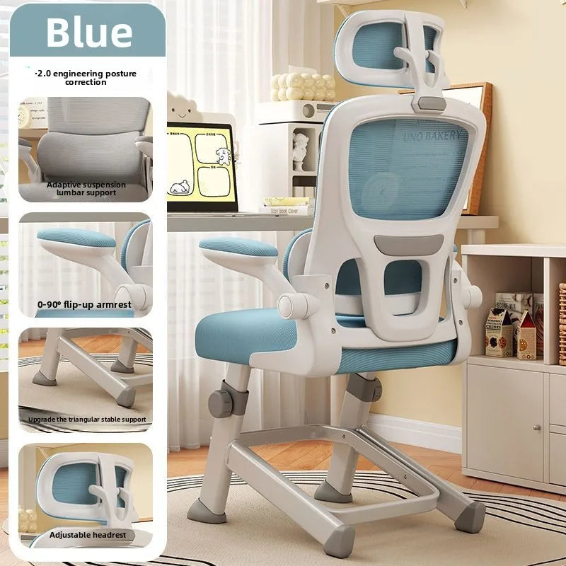 Ergonomic Home Office Chair with K-Leg Study Desk Support for Long Hours Comfort Ideal for Dormitory Office Gaming Furniture