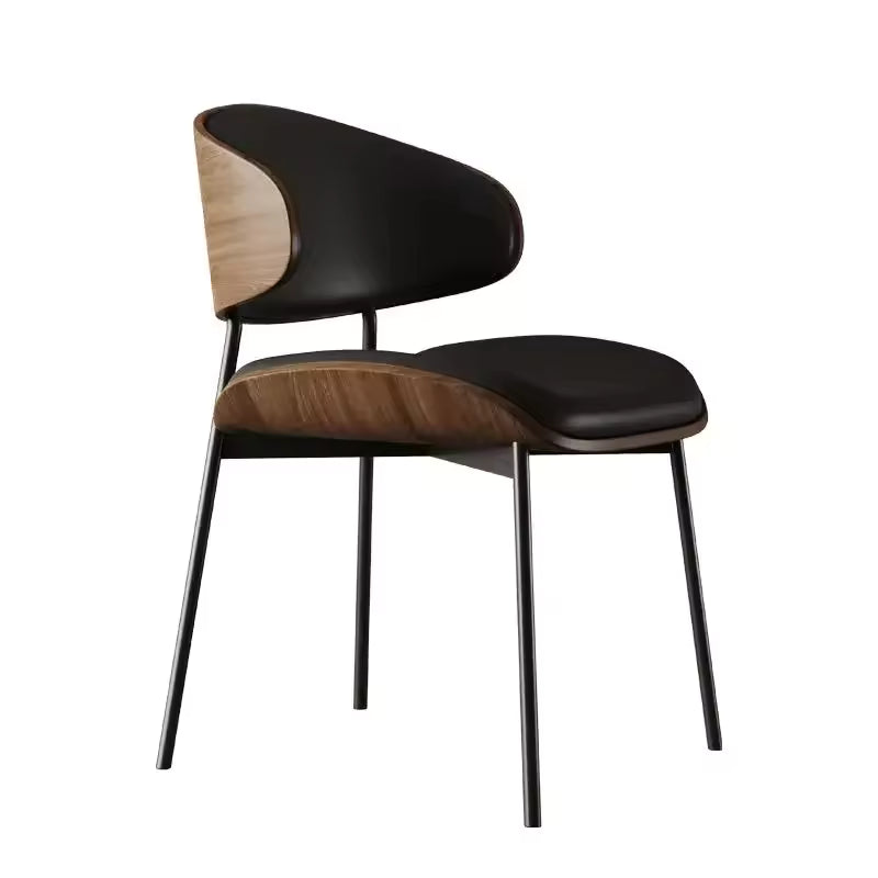 Mid-Century Walnut Dining Chair with Upholstered Seat for Kitchen & Dining Room