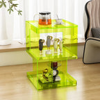 Minimalist Acrylic Sofa Side Table Creative Corner Organizer Multi-Functional Storage Rack Bedroom Decor Corner Table