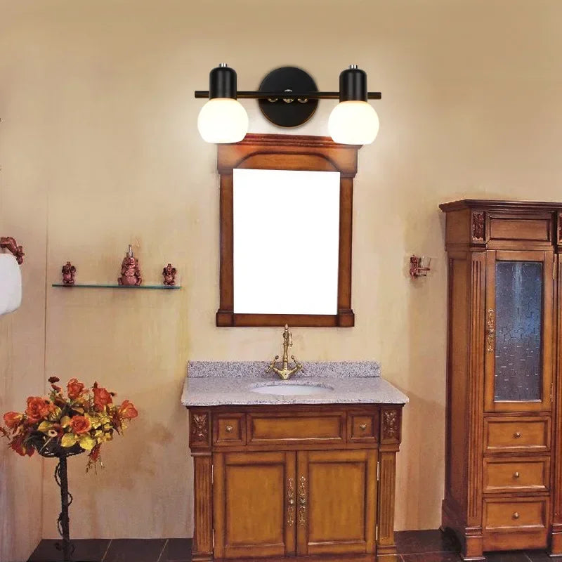American LED Mirror Front Lights Bathroom Vanity Cabinets Mirror Cabinet Lights Retro Bedroom Lighting Fixtures Front Lights