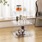 Minimalist Acrylic Sofa Side Table Creative Corner Organizer Multi-Functional Storage Rack Bedroom Decor Corner Table