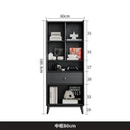 American-Style Bookcases Light Luxury Vintage Black Retro Bookcases Large Capacity Living Room Furniture La Combinaison YS40CC