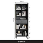 American-Style Bookcases Light Luxury Vintage Black Retro Bookcases Large Capacity Living Room Furniture La Combinaison YS40CC