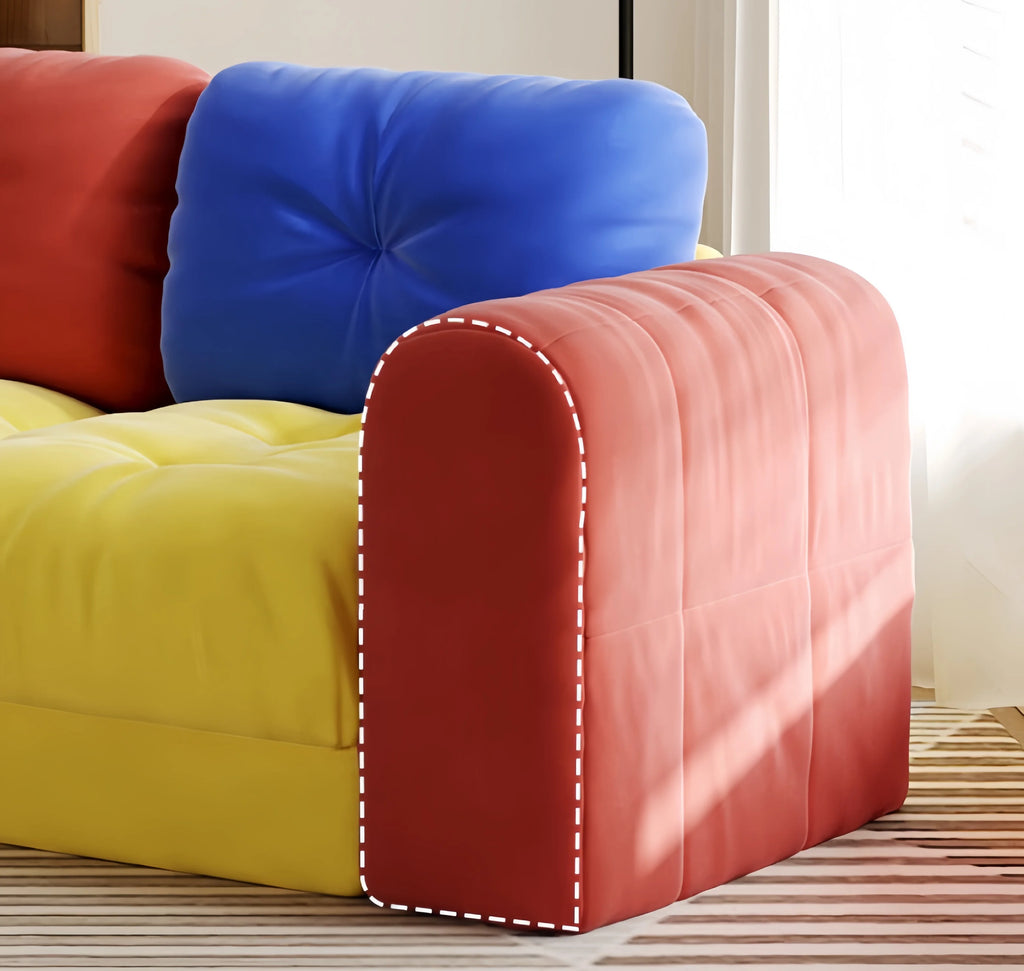 Modular Children'S Sofa for Living Room Hotel Villa with Sponge Filled Colorful Upholstered Furniture