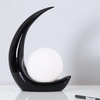 Moon Resin Bedroom Bedside Lamp Modern Simple Living Room Study Desk Lamp Creative Resin Table Lamp