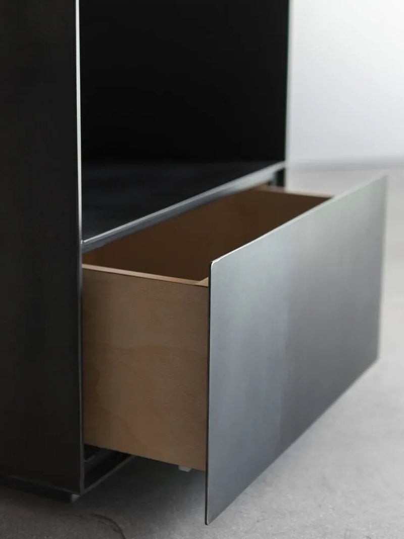 Modern Minimalist Bedside Table, Italian Designer Bedside Table, Luxurious Storage Cabinet, Suitable for Living Room and Bedroom