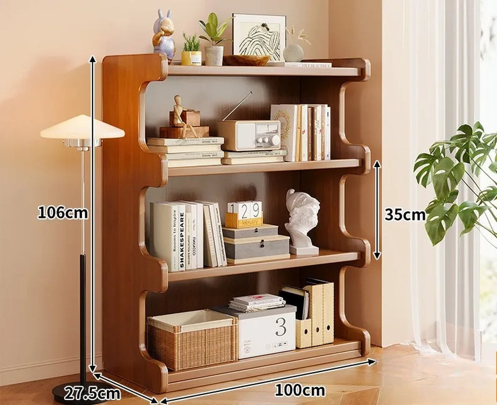 Bookshelf Shelf Floor-To-Ceiling Bookcase Simple Living Room Locker Integrated Wall Multi-Layer Home Storage Display Cabinet