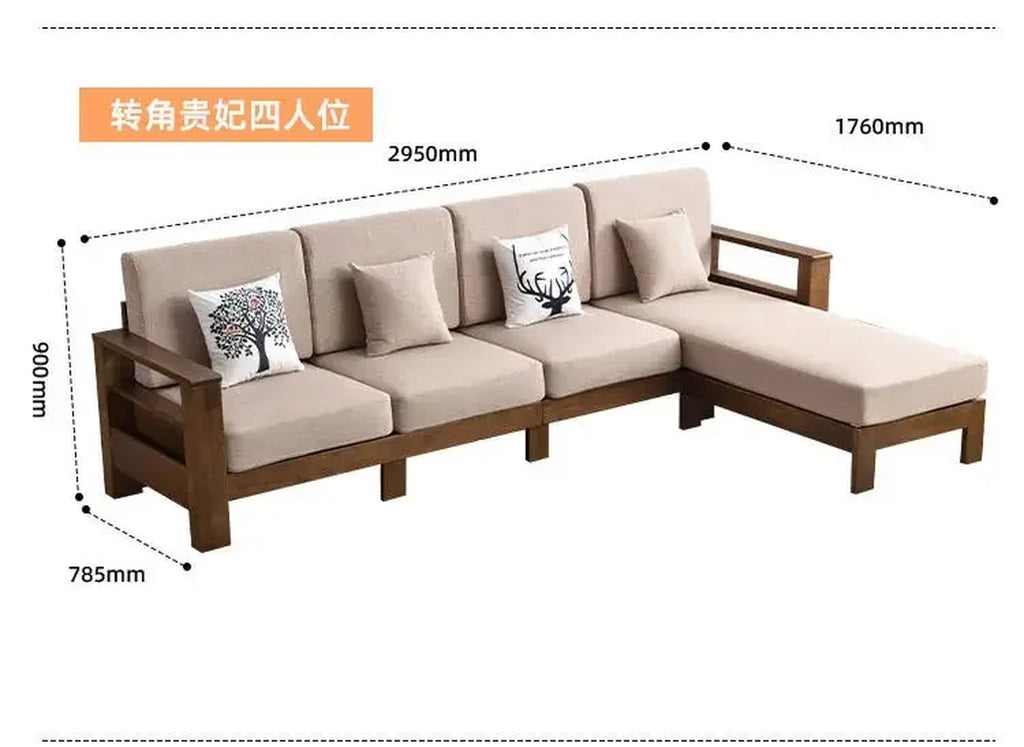 Living Room Sofas Minimalist Large Wooden Daybed Lazy Sofas Lounges Home Furniture