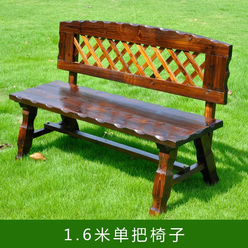 Outdoor Courtyard Anticorrosive Solid Wood Tables and Chairs Outdoor Open-Air Balcony Garden Waterproof and Sunscreen Leisure Ta