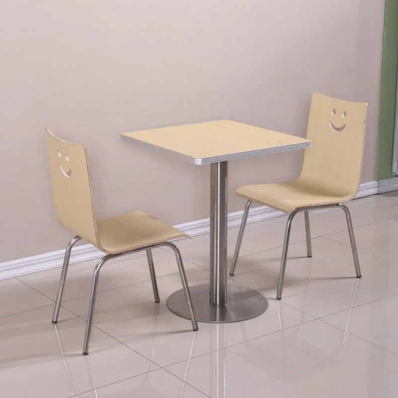 For Fast Food Restaurant Dining Table and Chair Set for Breakfast Snack Burger Milk Tea Shop High End Catering Staff Canteen