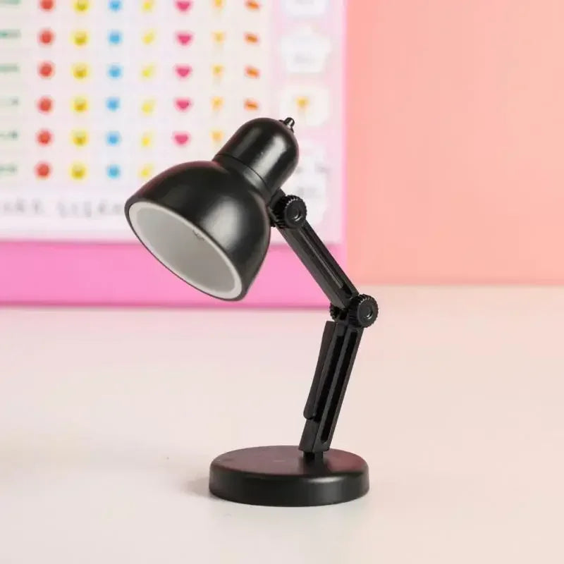 Mini LED Night Reading Book Light Foldable Table Lamp Dormitory Bedroom Creative Bedhead Lights Home Decorations Doll House Lamp