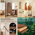 Premium Full Length Mirror with Clothing Rack and Pegboard Organizer Stand for Wardrobe Storage Rotating Casters Floor Mirror