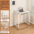 Simple Computer Desk Foldable Mobile Bedroom Makeup Bedside Small Desk Writing Desk