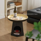 Cream Wind Sofa Edge Few Corners Simple Modern Living Room Small round Table Household Creative Plastic Bedside Table Rack