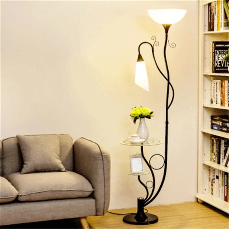 Nordic Modern Floor Lamp LED Flower Tea Table Floor Lamps for Living Room Bedroom Study Desk Lamp Home Decor Standing Lights E27