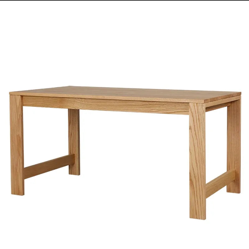 Red Oak Study Desk Wind Log Solid Wood Dining Table Computer Desk Household Small Apartment Desk