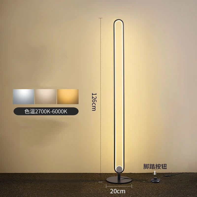 Nordic Simple Led Floor Lamp Creative Modern Bedroom Bedside LED Standing Lamps for Living Room Home Decor Iron Art Stand Lights