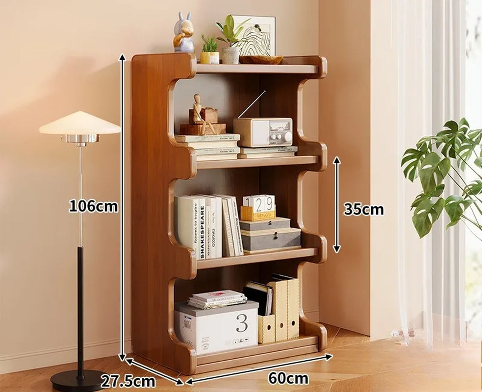 Bookshelf Shelf Floor-To-Ceiling Bookcase Simple Living Room Locker Integrated Wall Multi-Layer Home Storage Display Cabinet