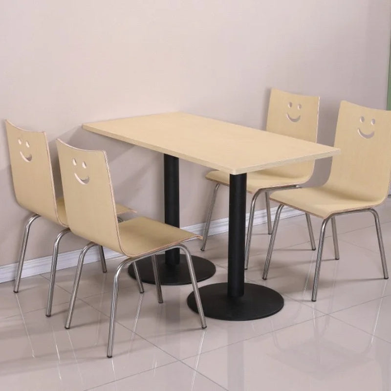 For Fast Food Restaurant Dining Table and Chair Set for Breakfast Snack Burger Milk Tea Shop High End Catering Staff Canteen