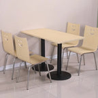 For Fast Food Restaurant Dining Table and Chair Set for Breakfast Snack Burger Milk Tea Shop High End Catering Staff Canteen