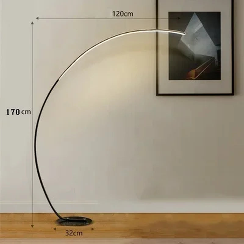 2025 Nordic LED Art Floor Lamps Home Indoor Living Room Black White Floor Lights Dimmable Remote RGB Bedroom Foyer Decor Corner