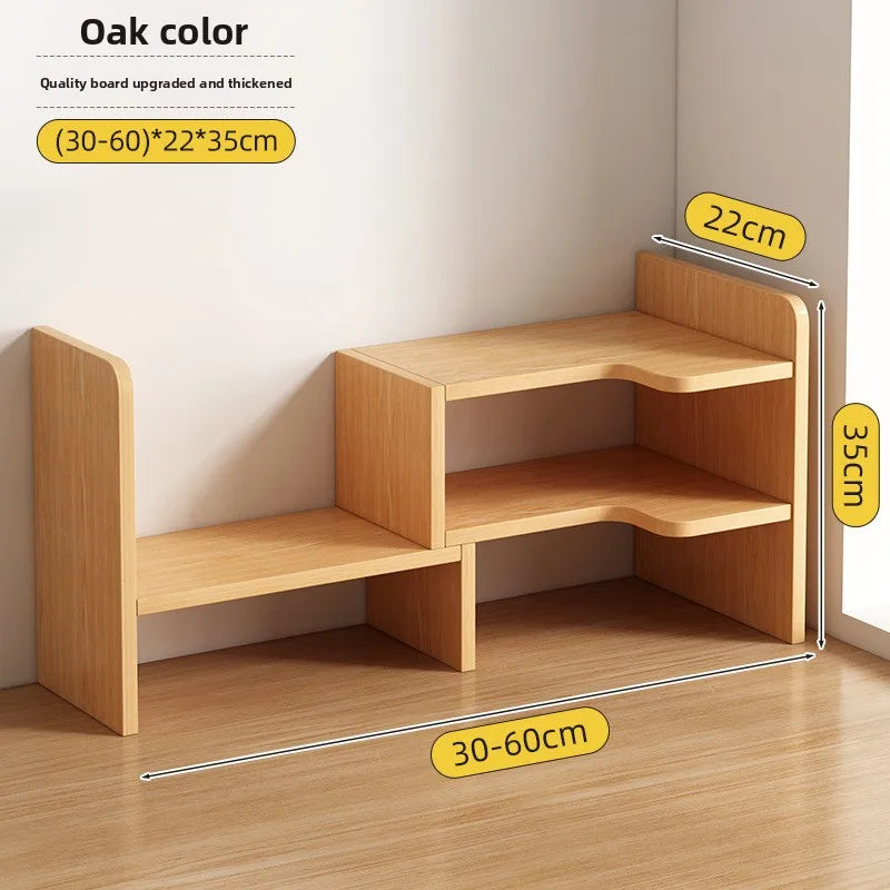Bookshelf Desktop Shelf Multi-Layer Telescopic Office Desk Small Desk Storage Simple Bookcase