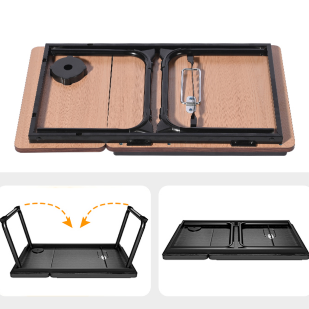 Compact foldable laptop desk for bed, sofa and home office