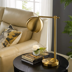 Rear view of the adjustable iron desk lamp