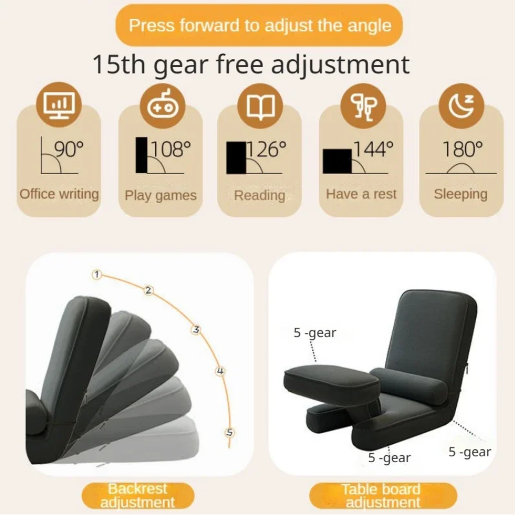 Adjustable tatami sofa chair configuration
