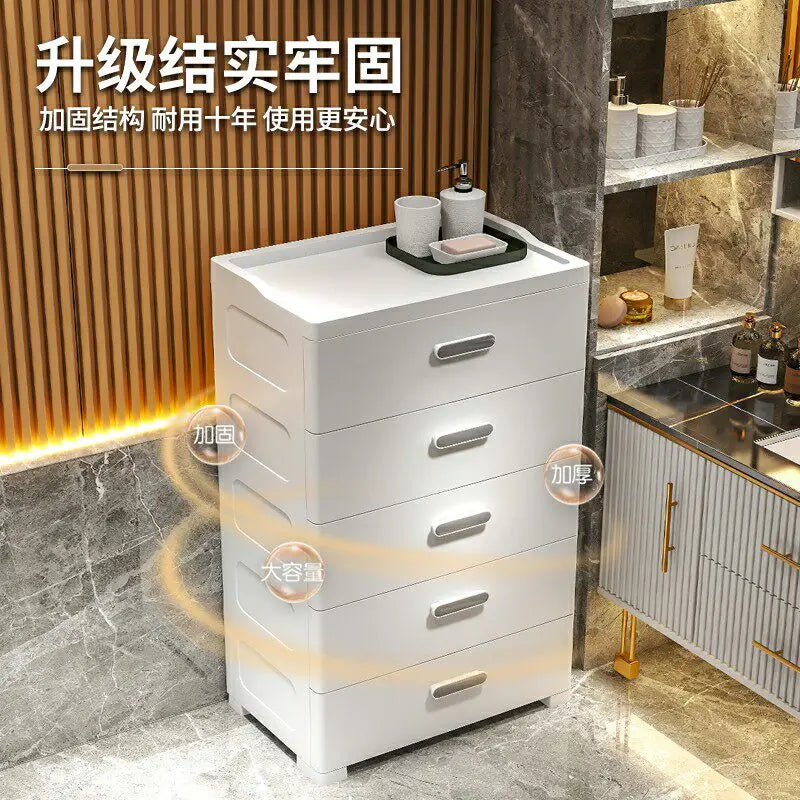 Thickened Storage Cabinet, Locker, Household Snack Storage Box, Bedroom Plastic Chest of Drawers, Locker Drawer Type