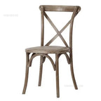 Nordic Retro Solid Wood Dining Chair Restaurant Furniture Simple Dining Chair American Homestay Casual Creative Back Chairs B R