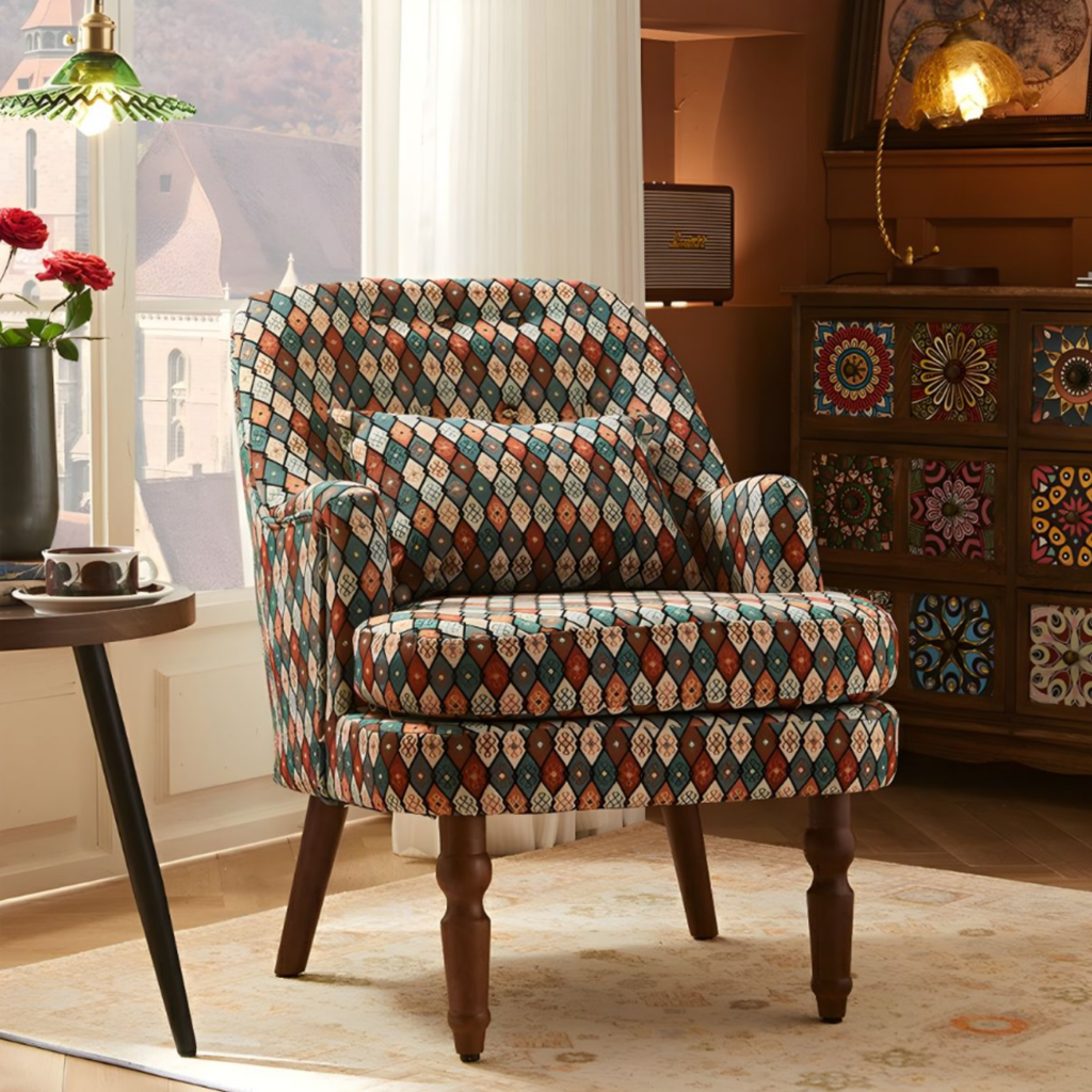 Front view of American Country armchair
