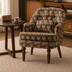 American Country fabric armchair type A